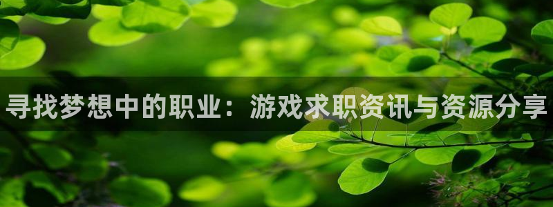 长征娱乐平台登录入口：寻找梦想中的职业：游戏求职资讯与资源分